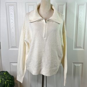 Universal Thread - Women's Quarter Zip Collared Pullover Sweater Size XL